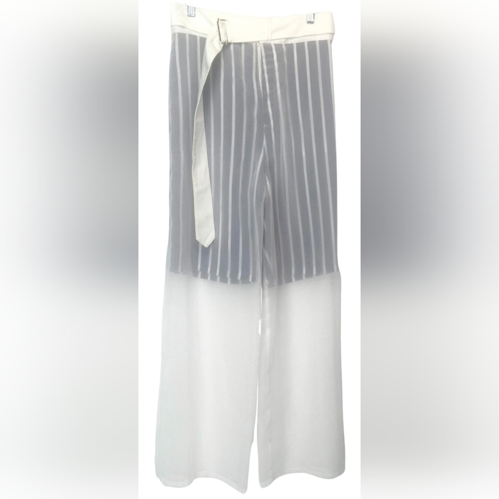 Sz 2Japanese (M) NWT Hyke shorts with sheer layover belted pants